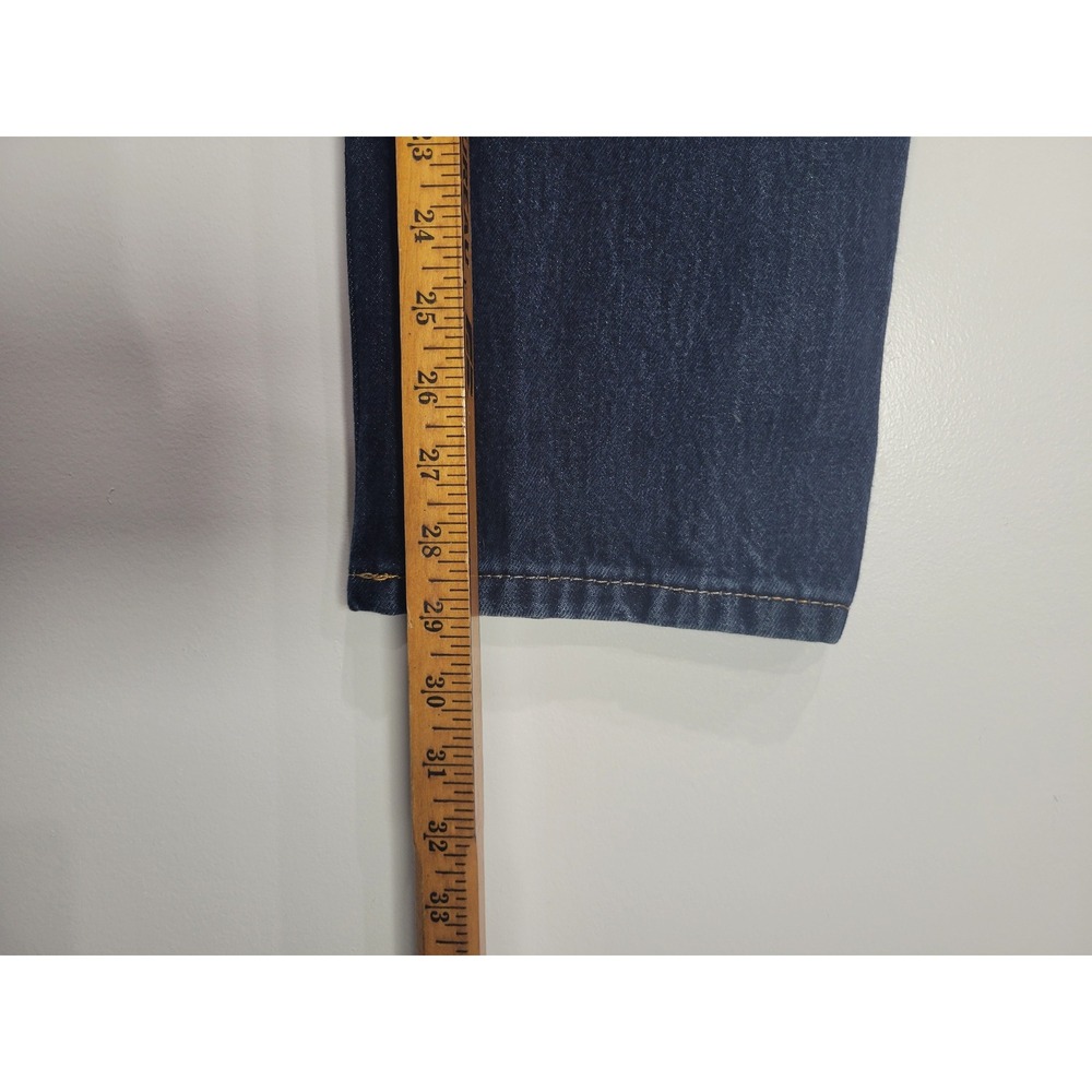 Levis 505 Regular Fit Straight Leg Jeans Mens 30x30 Dark Indigo Blue 00505-0216 - Picture 6 of 7
